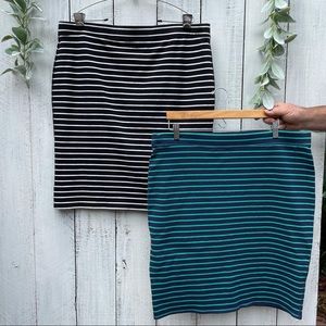 Two Old Navy Knit Pencil Skirts